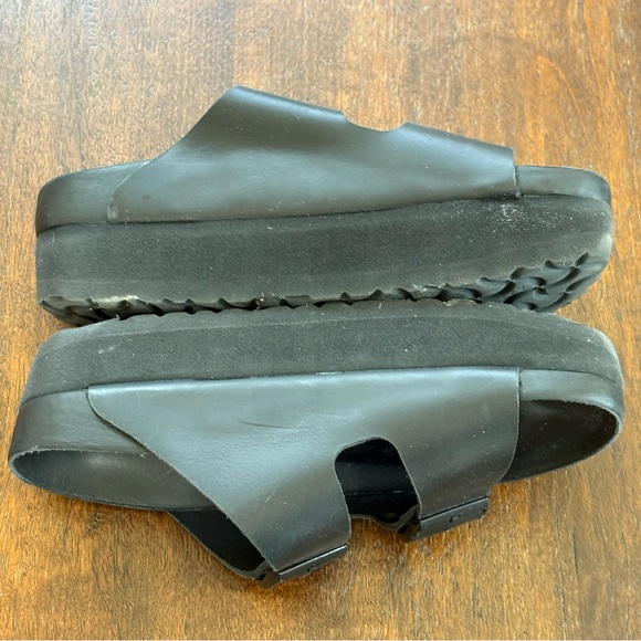 Birkenstock Papillio Arizona Flex Platform Leather Sandals Black EU 37 6-6.5 US - Picture 4 of 8
